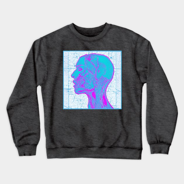 Anatomy Medical Illustration No. 13 Crewneck Sweatshirt by Rawaa